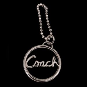 Coach Silver Circle Script Hangtag/Charm